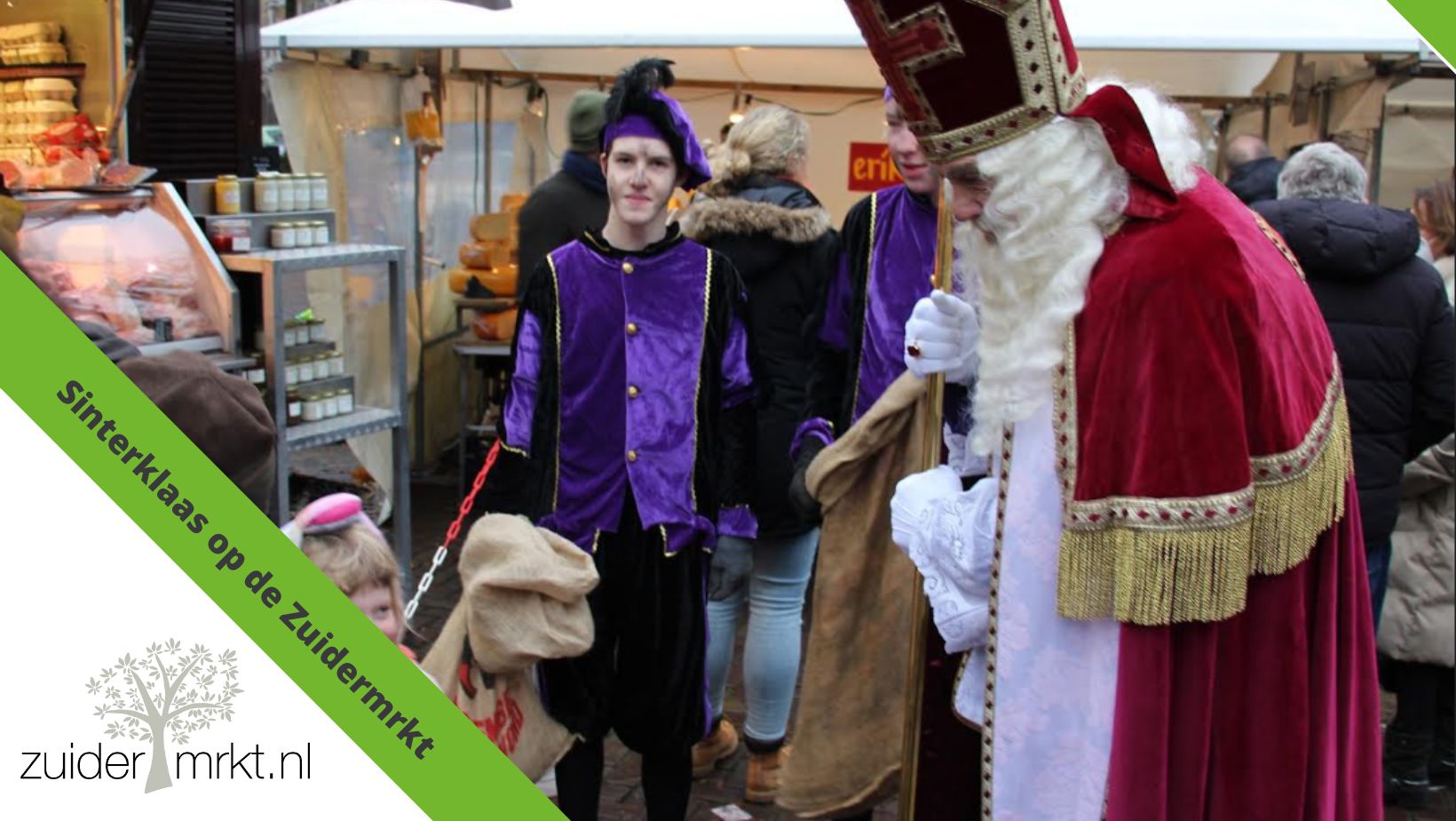Sinterklaas op 3 december om 11 uur op de Zuidermrkt
