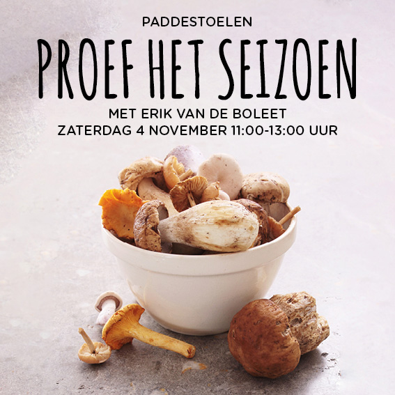 Proeverij met paddenstoelen door Erik Schoenmakers van De Boleet